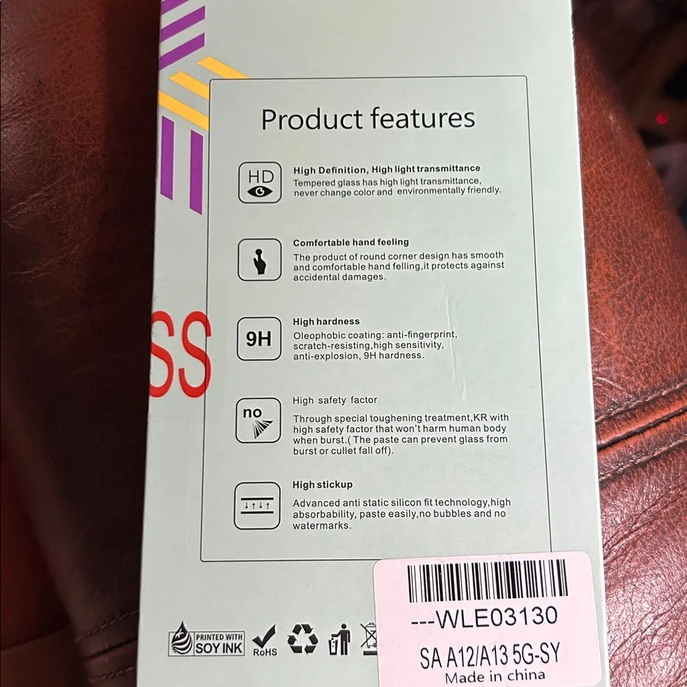 NEW Tempered glass screen protector Galaxy A12 A13 Pack of 2